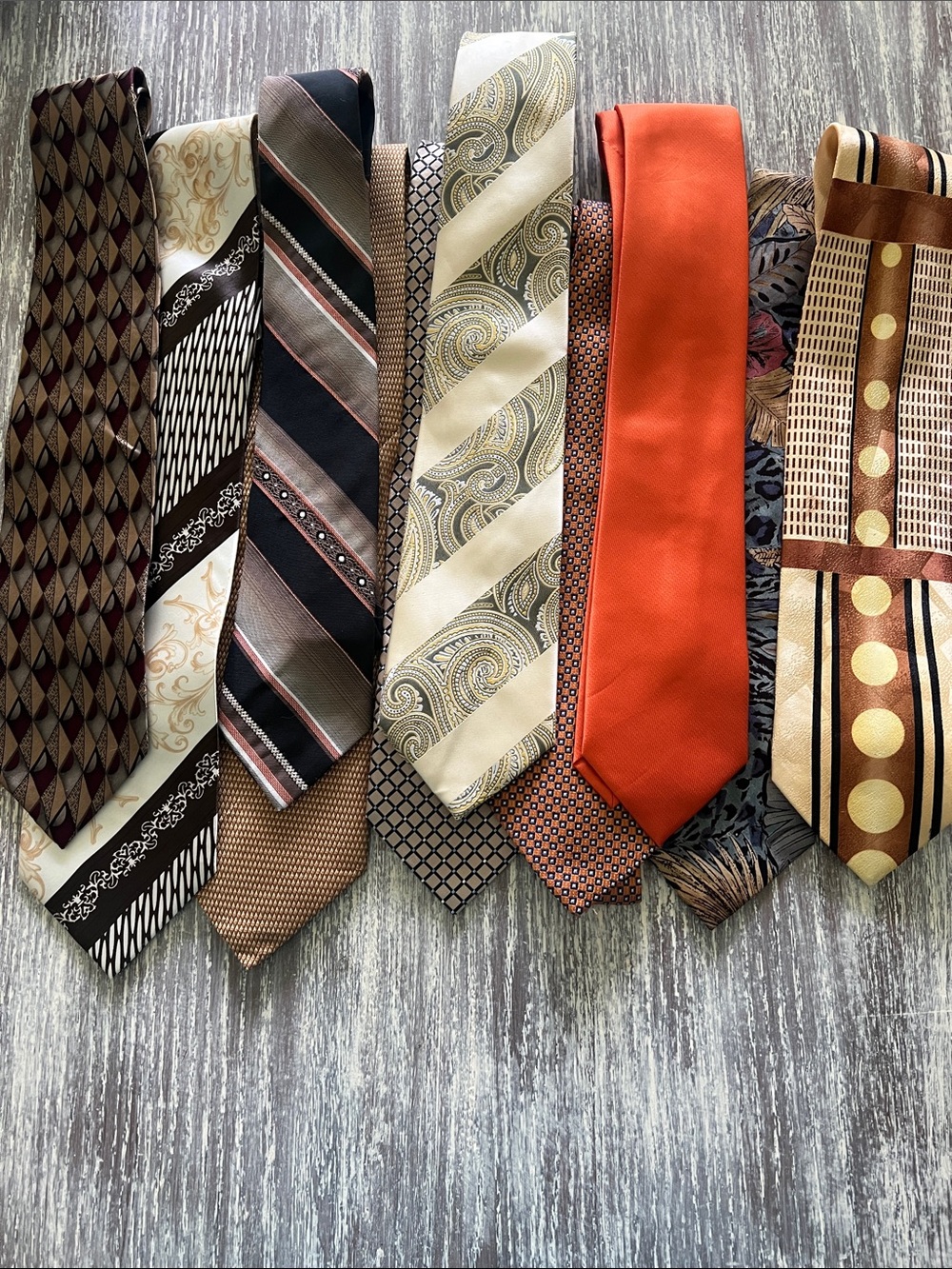 Fall colors!! Classic Men's Assorted Ties. Versatile Dress Accessory set of 10.